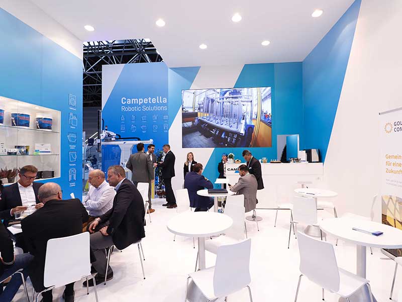 Allestimento stand fieristica Campetella K 2019 Acanto