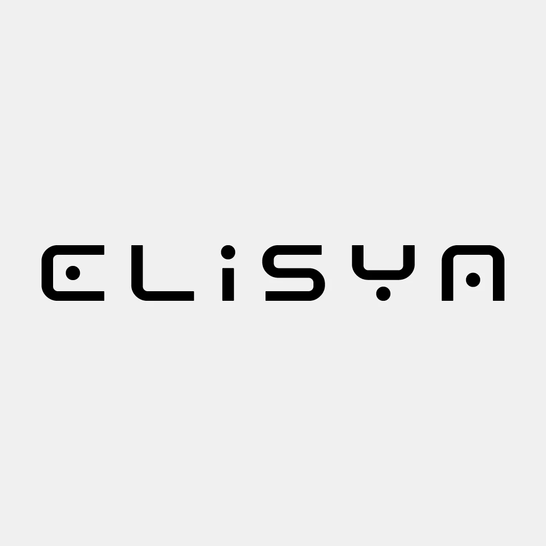 Logo di Elisya in versione positiva, nero su fondo chiaro, per evidenziare la leggibilità e l’equilibrio del font personalizzato